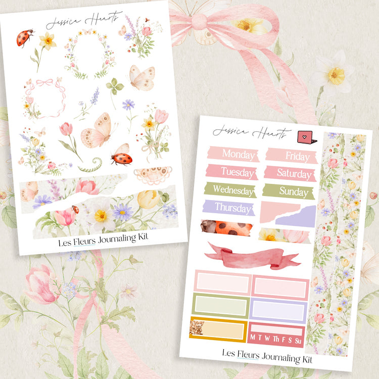 Les Fleurs Journaling Kit - Jessica Hearts