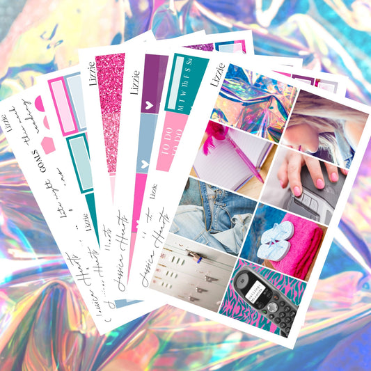 Lizzie Weekly Sticker Kit - Jessica Hearts