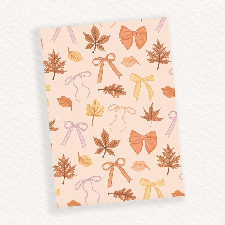 Peach Leaves B6 Journaling Background Sticker Sheet - Jessica Hearts