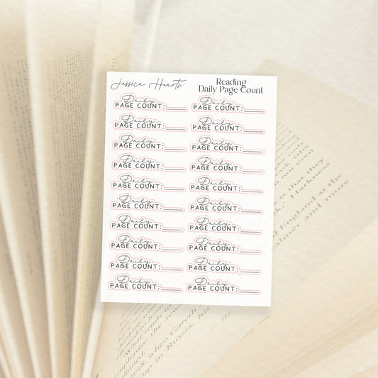Reading Daily Page Count Scripts - Jessica Hearts