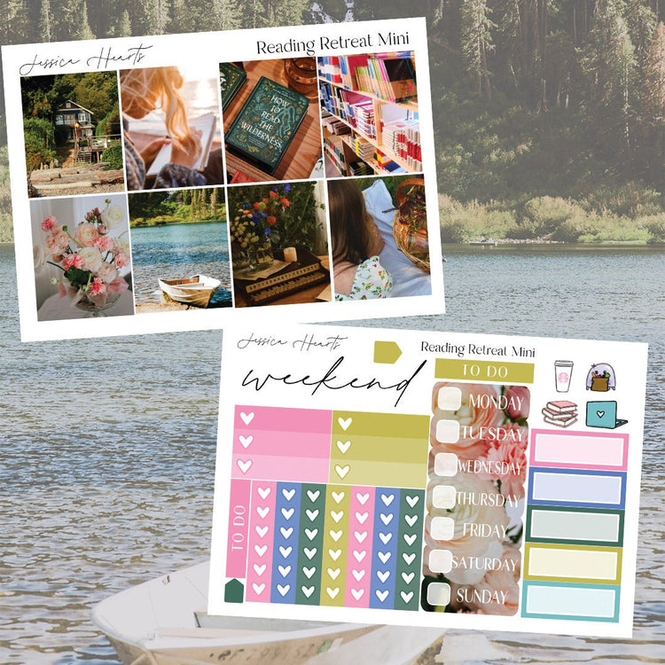 Reading Retreat MINI Sticker Kit - Jessica Hearts