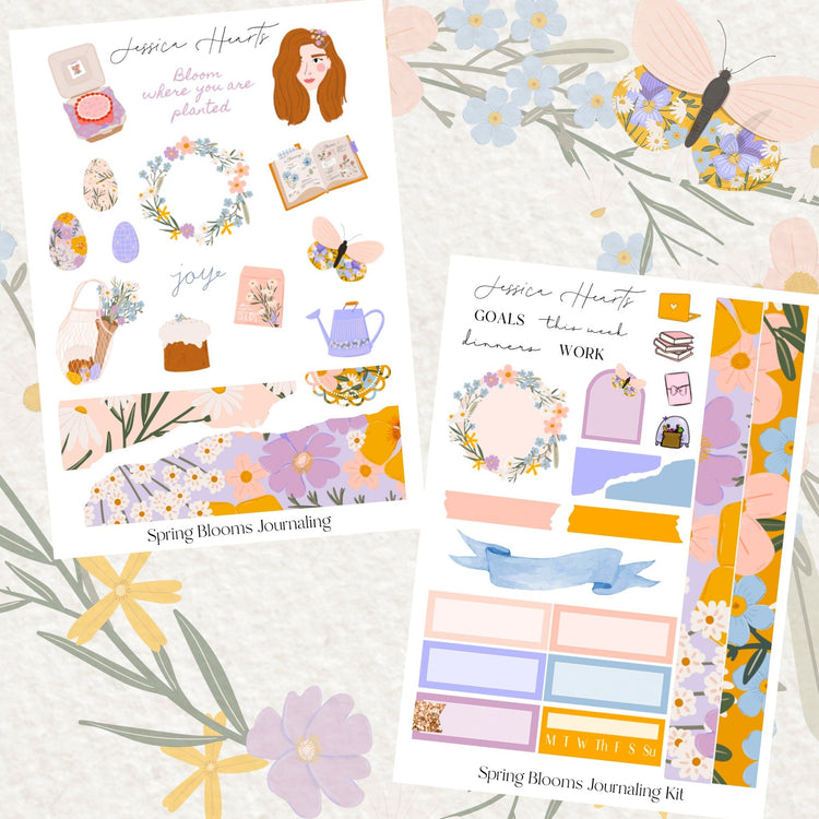 Spring Blooms Journaling Kit - Jessica Hearts