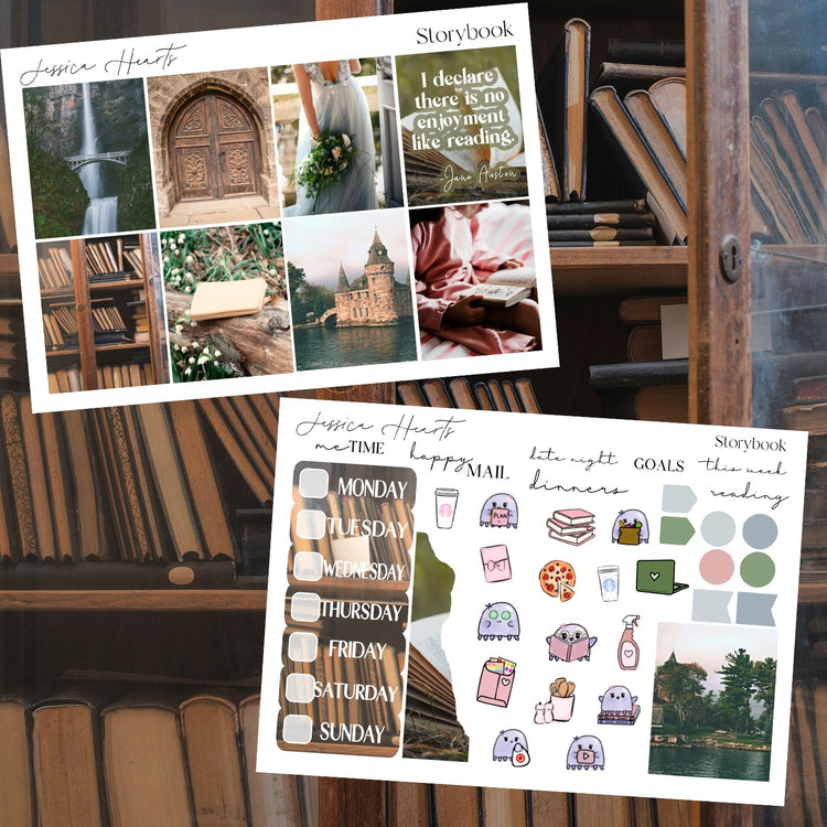 Storybook Weekly Sticker Kit - Jessica Hearts