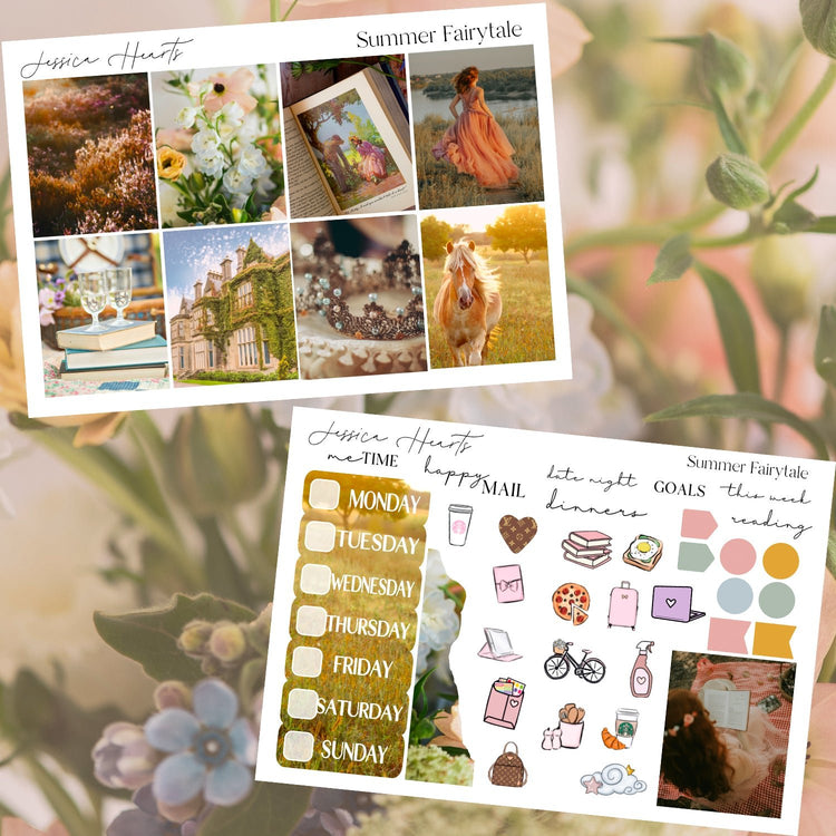 Summer Fairytale Weekly Sticker Kit - Jessica Hearts