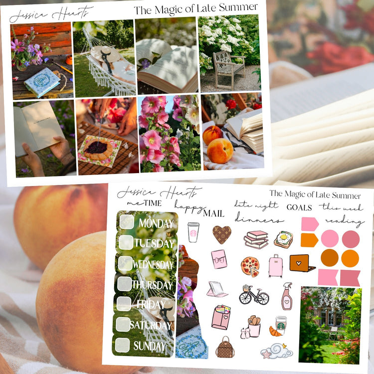 The Magic of Late Summer Weekly Sticker Kit - Jessica Hearts