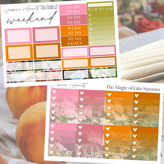 The Magic of Late Summer Weekly Sticker Kit - Jessica Hearts