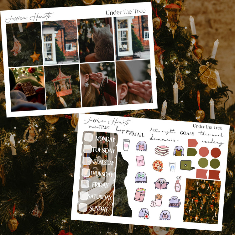 Under the Tree Weekly Sticker Kit - Jessica Hearts