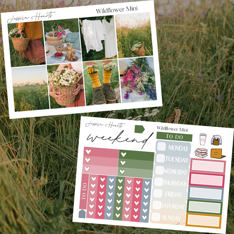 Wildflower MINI Sticker Kit - Jessica Hearts