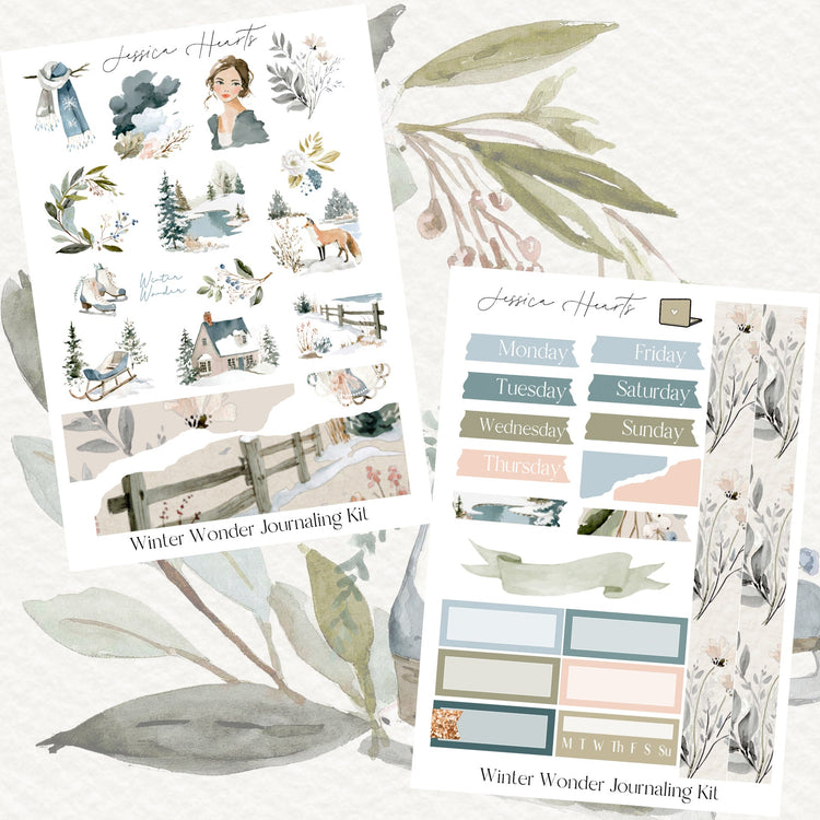 Winter Wonder Journaling Kit - Jessica Hearts