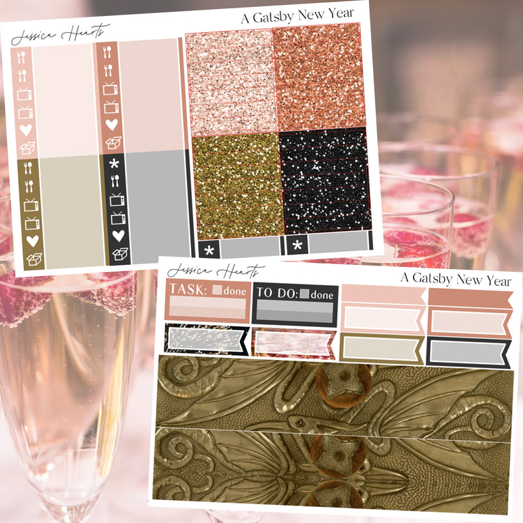 A Gatsby New Year Weekly Sticker Kit
