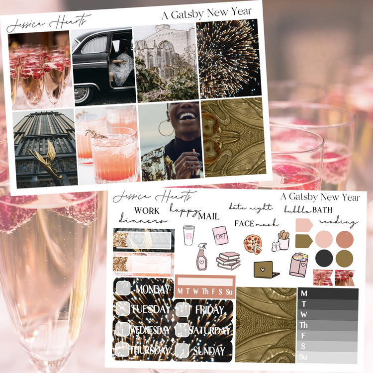 A Gatsby New Year Weekly Sticker Kit