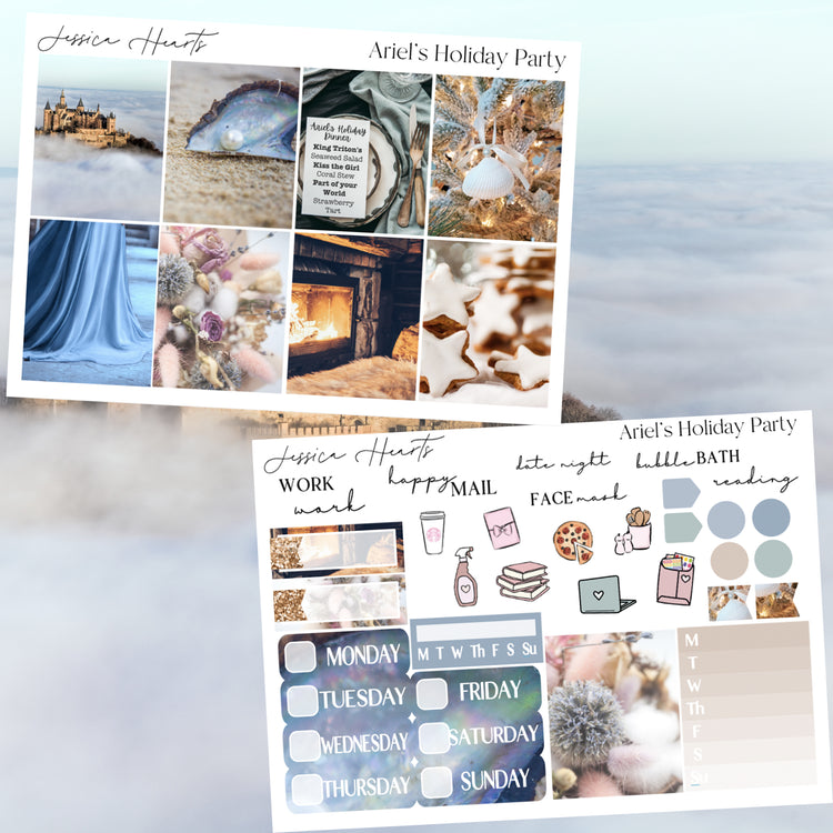 Ariel's Holiday Party Weekly Sticker Kit