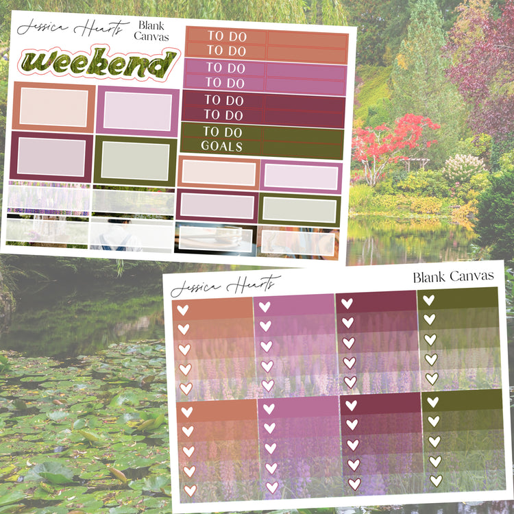 Blank Canvas Weekly Sticker Kit