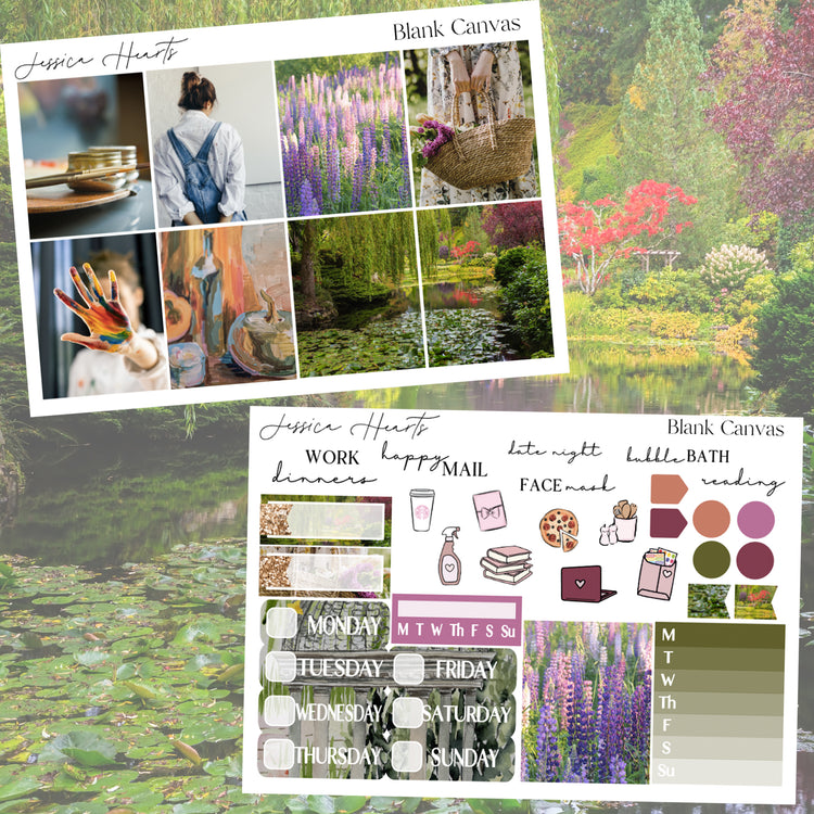 Blank Canvas Weekly Sticker Kit