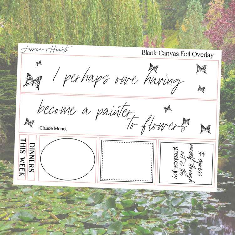 Blank Canvas Foil Overlay Sticker Sheet (Transparent)