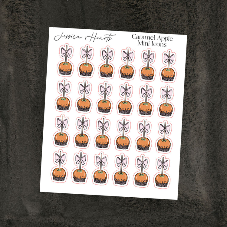 Caramel Apple Mini Icon Sticker Sheet