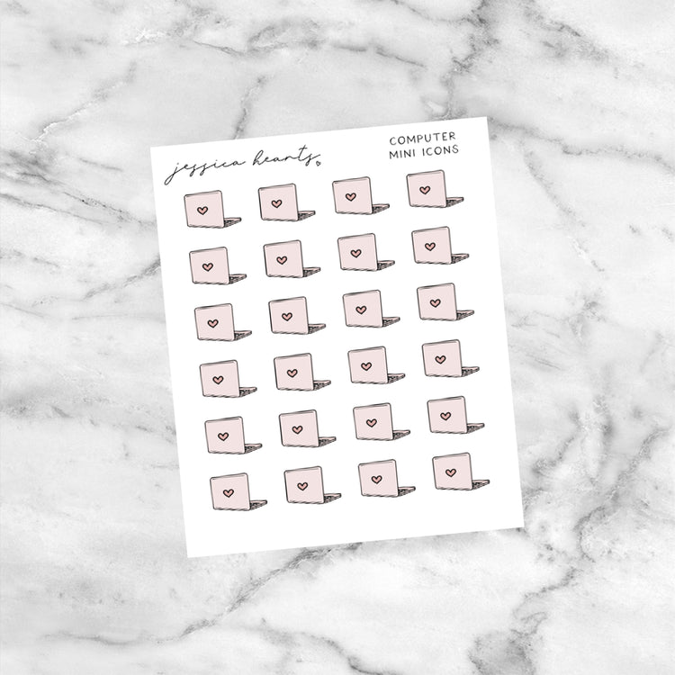 Computer Mini Icons (Transparent Matte Paper)