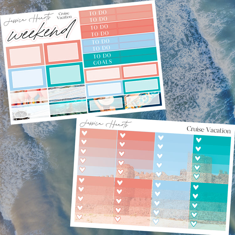Cruise Vacation Weekly Sticker Kit