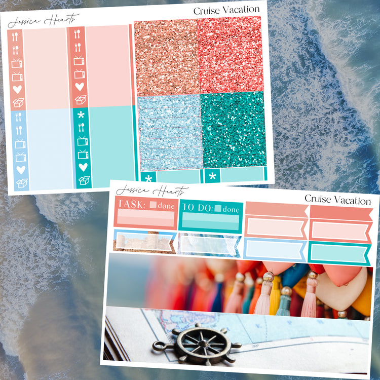 Cruise Vacation Weekly Sticker Kit