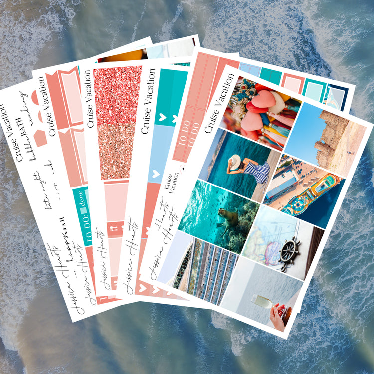 Cruise Vacation Weekly Sticker Kit