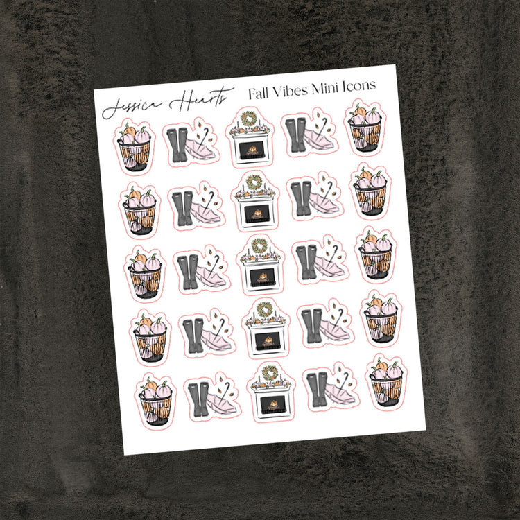 Fall Vibes Mini Icon Sticker Sheet