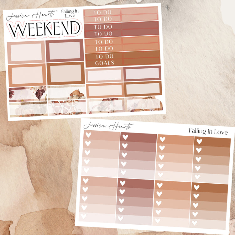 Falling in Love Weekly Sticker Kit
