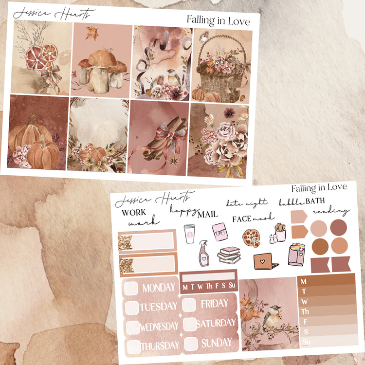 Falling in Love Weekly Sticker Kit