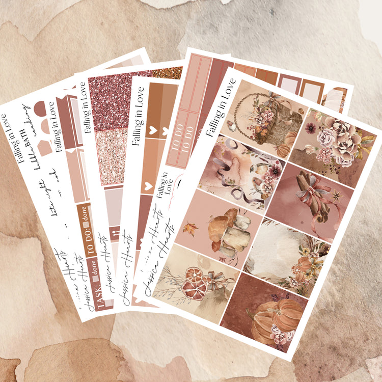 Falling in Love Weekly Sticker Kit