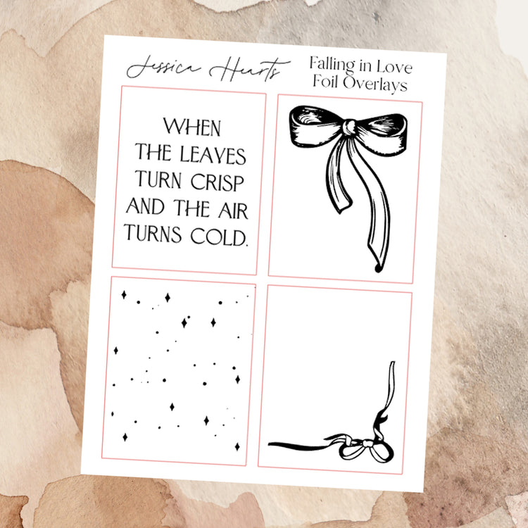 Falling in Love Foil Full Box Overlay