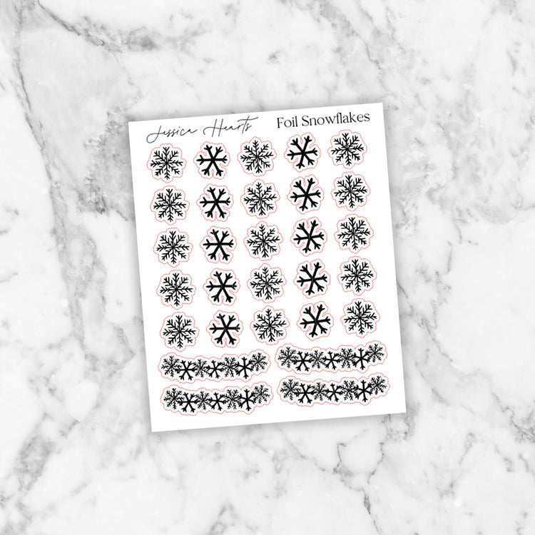 Snowflakes Foil Overlays