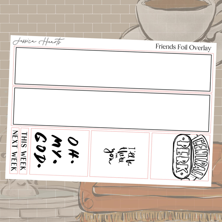 Friends Foil Overlay Sticker Sheet (Transparent)