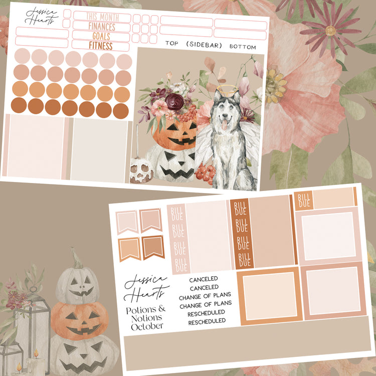 Howl-O-Ween BLANK October 2022 Monthly Kit + Foil Overlay