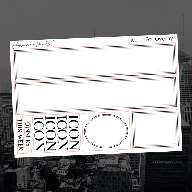 Iconic Foil Overlay Sticker Sheet (Transparent)