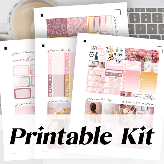 It's My Party Printable Sticker Kit (Download)
