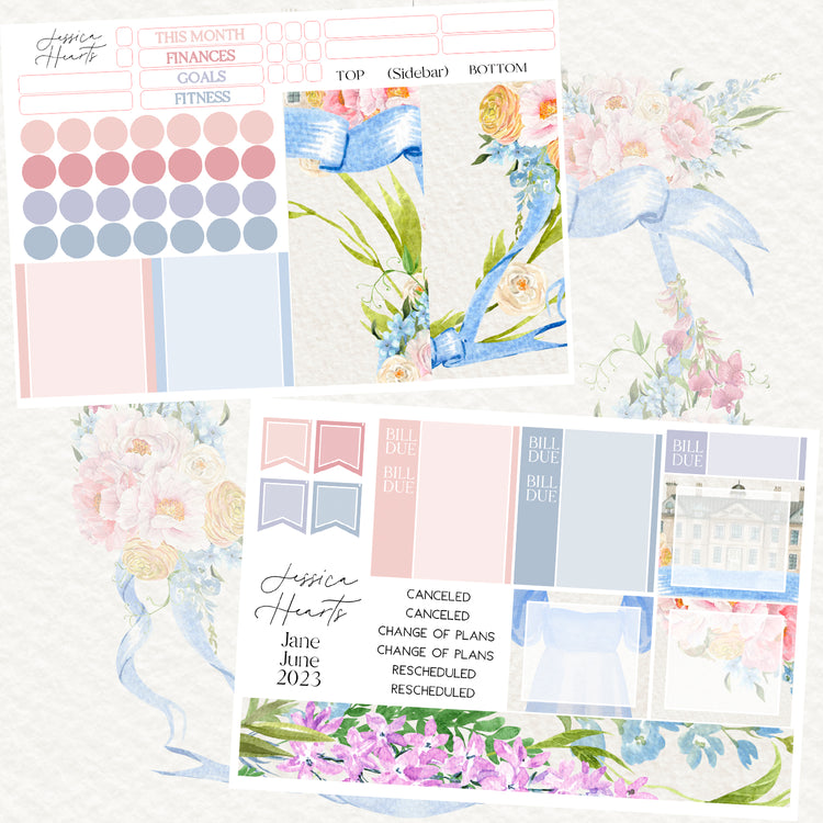 Jane June BLANK 2023 Monthly Kit + Foil Overlay