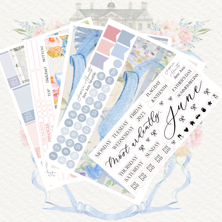 Jane June BLANK 2023 Monthly Kit + Foil Overlay