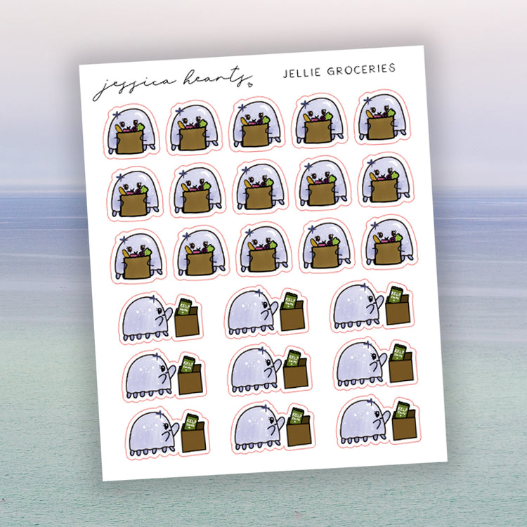 Jellie Groceries Sticker Sheet