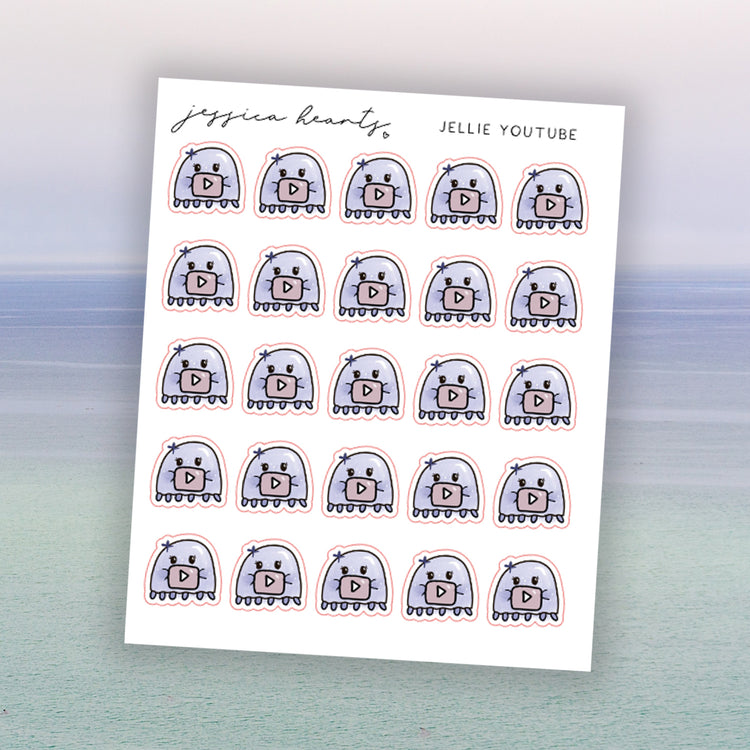 Jellie Youtube Sticker Sheet