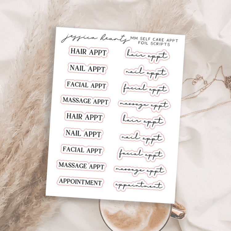 MM Self Care Appointment Foil Scripts