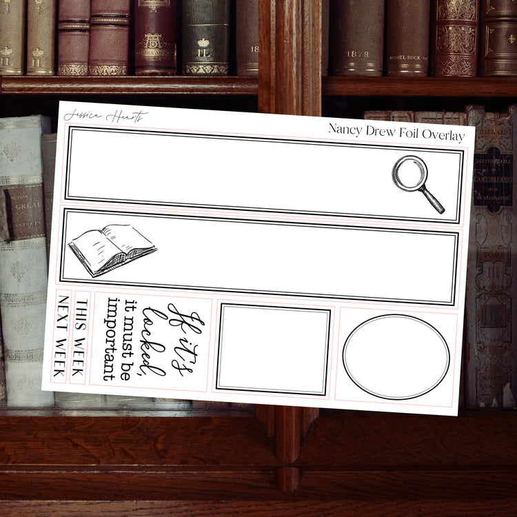 Nancy Drew 2023 Foil Overlay Sticker Sheet (Transparent)