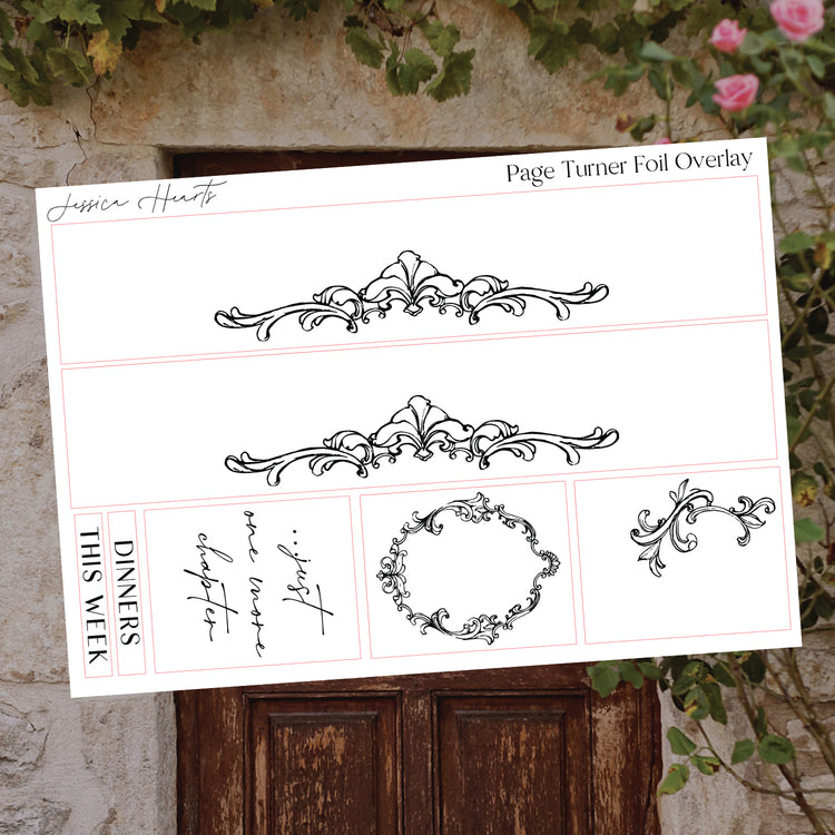 Page Turner Foil Overlay Sticker Sheet (Transparent)