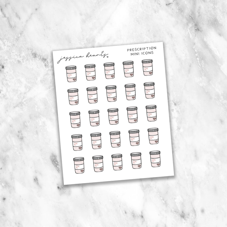 Prescription Mini Icons (Transparent Matte Paper)
