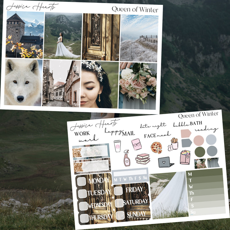 Queen of Winter Weekly Sticker Kit