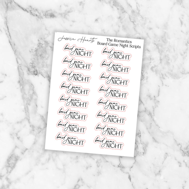 Board Game Night Foil Scripts (The Romantics Collection)