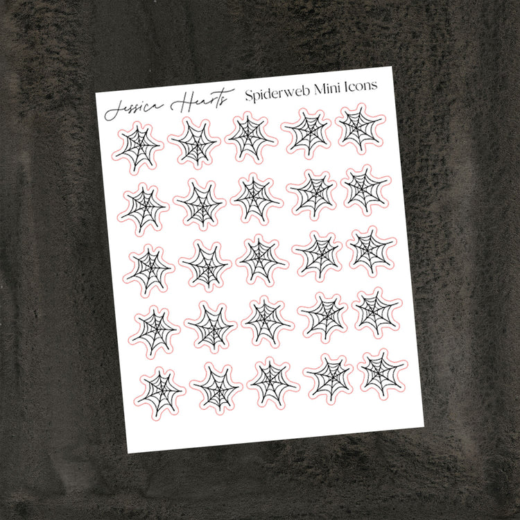 Spiderweb Mini Icon Sticker Sheet