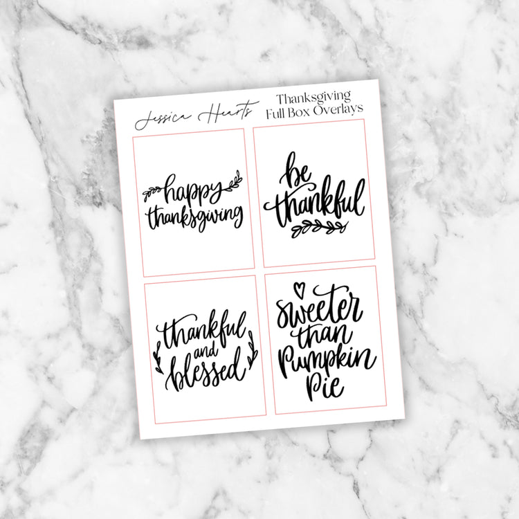 Thanksgiving Foil Overlays