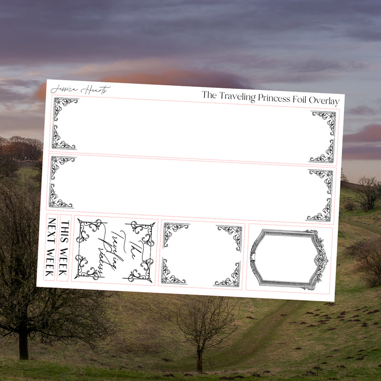 The Traveling Princess Foil Overlay Sticker Sheet (Transparent)