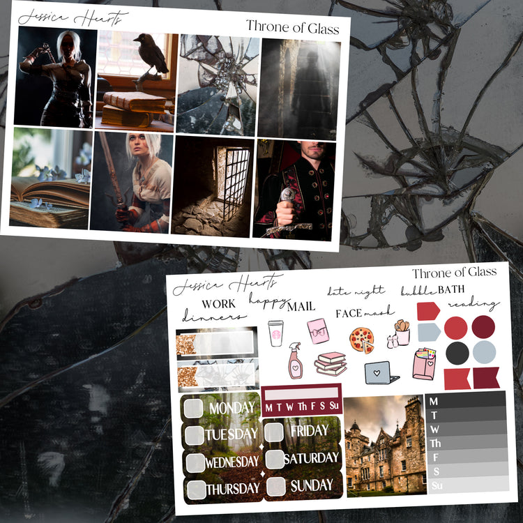 Throne of Glass Weekly Sticker Kit