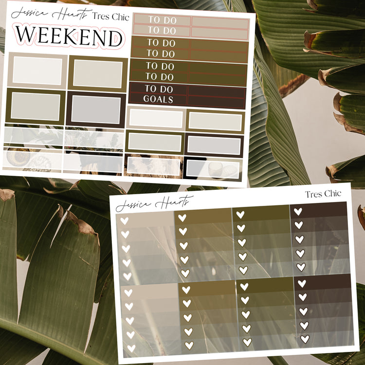 Tres Chic Weekly Sticker Kit