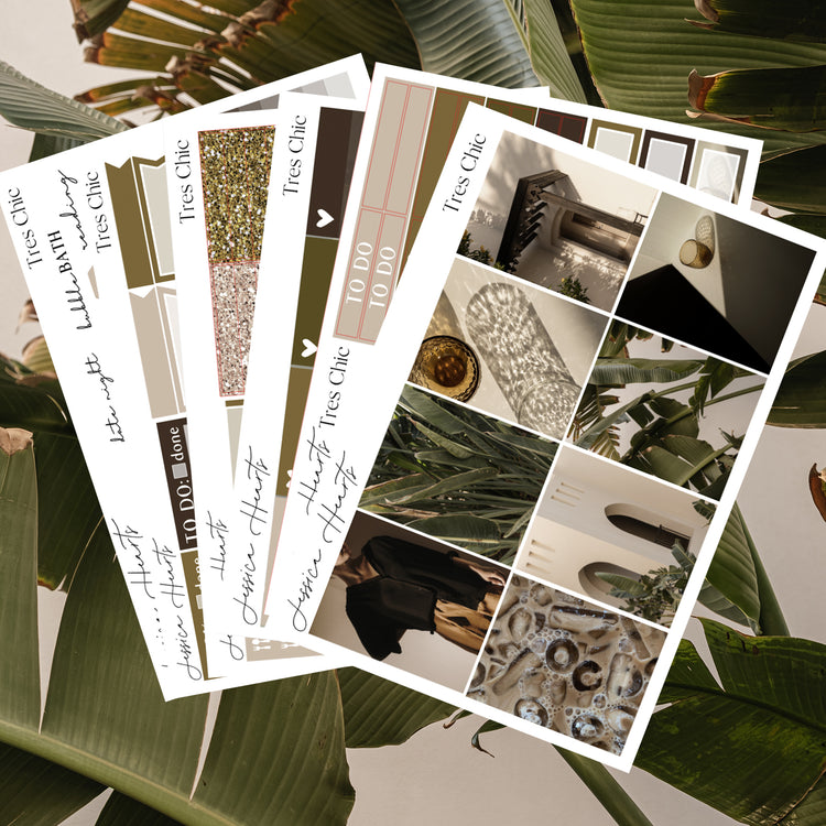 Tres Chic Weekly Sticker Kit